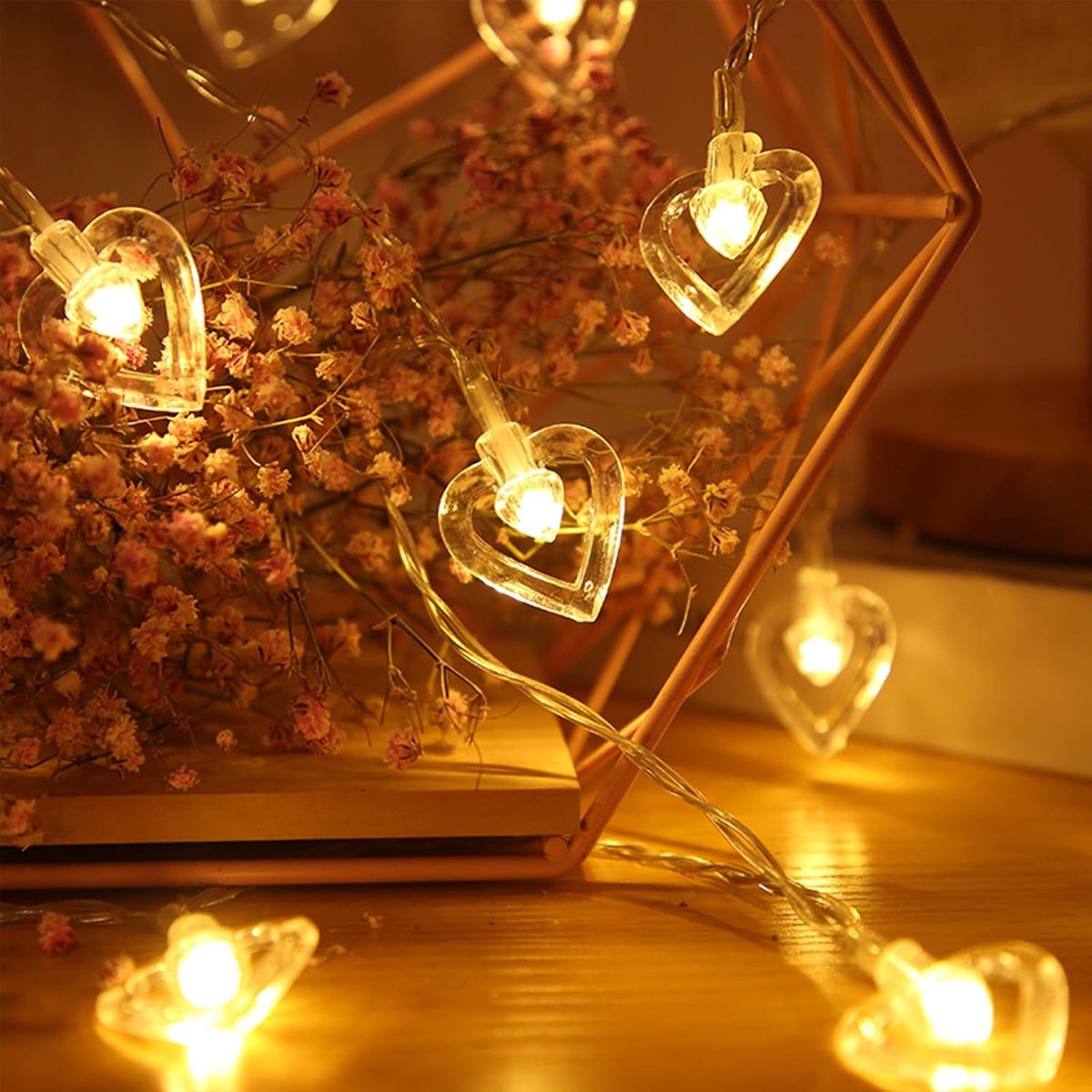 ALEGRE 3M 20 LED heart light chain battery - ShopVlot