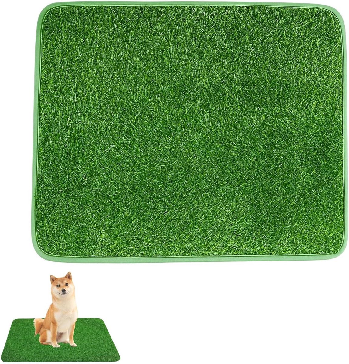 Kunstgras Hondentoilet - Training Mat - Zindelijkheidstraining Puppy - Antislip Onderkant - 46 x 71 cm - Groen