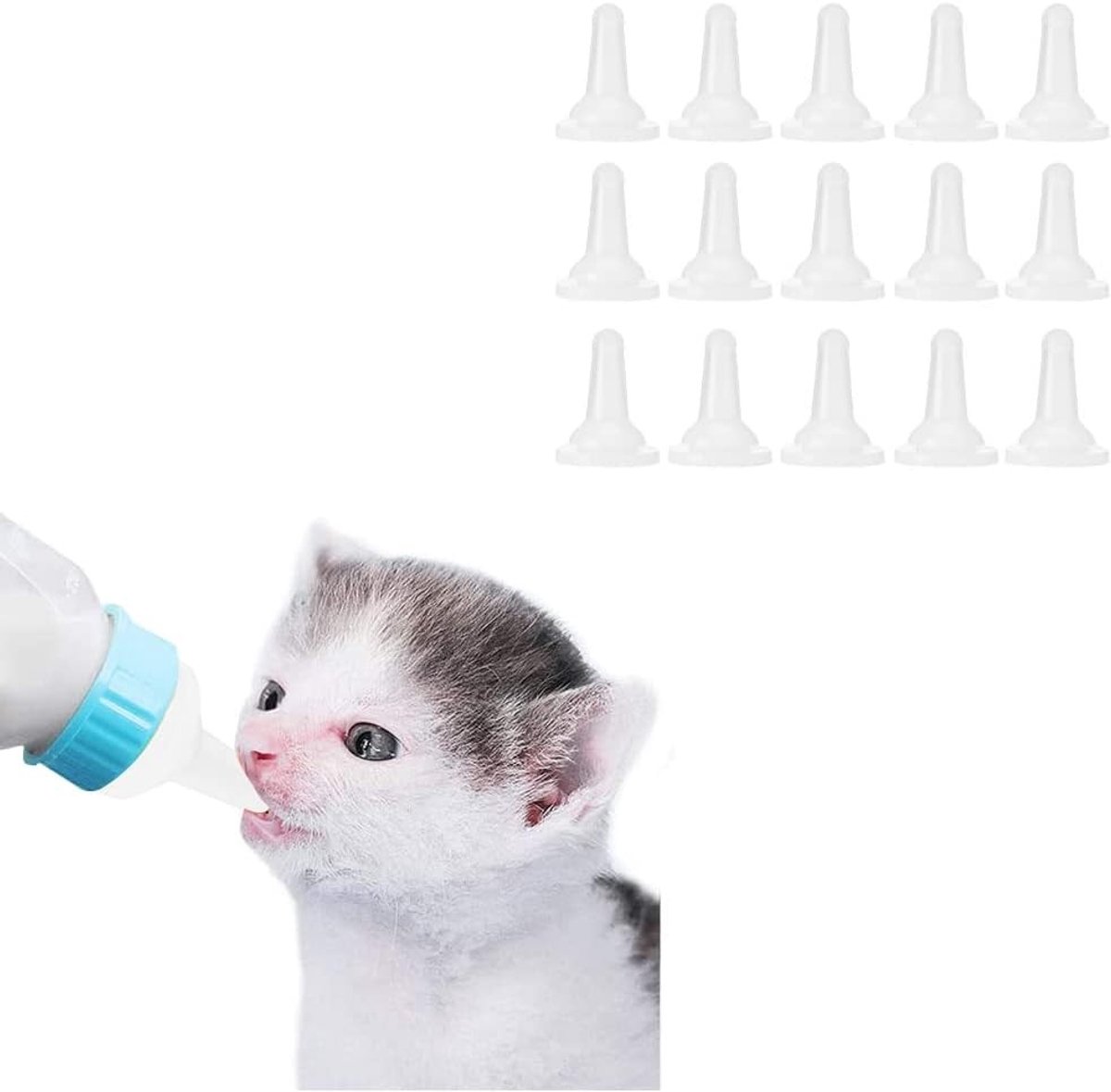 15 Stuks Siliconen Teat voor Huisdieren, Ideaal voor Puppy’s, Katten en Andere Dieren