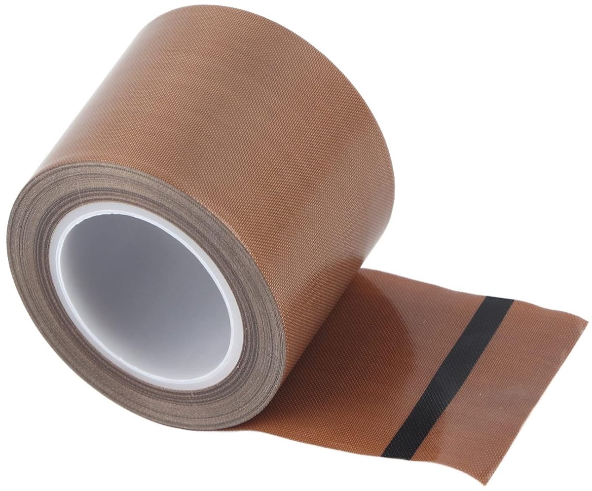 SnelShoppen - PTFE Hecht Teflon Fabric Tape 50mm x 10m - Extreme Warmtebestendige Isolatietape tot 300℃ - Geschikt voor Sealing en Thermoplastisch Mou
