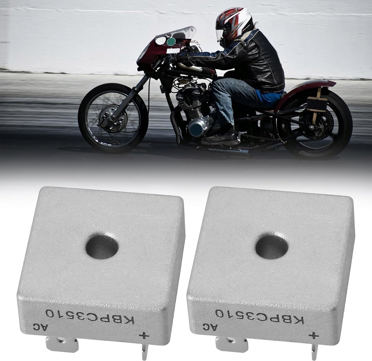 SnelShoppen - Solid State Rectifier voor Motorrijders, 2x Duurzaam en Compact, Geschikt voor BSA en Triumph 6V 12V Alternator Modellen, Schokbestendig