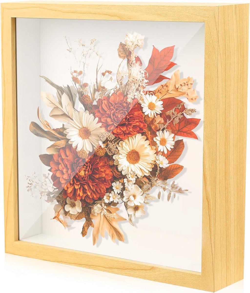Diepe Fotolijst 8 x 10 inch voor Bloemen en Herinneringen, Perfect voor Decoratie en DIY Projecten, 3D Diepte en Vullingen tot 3 cm