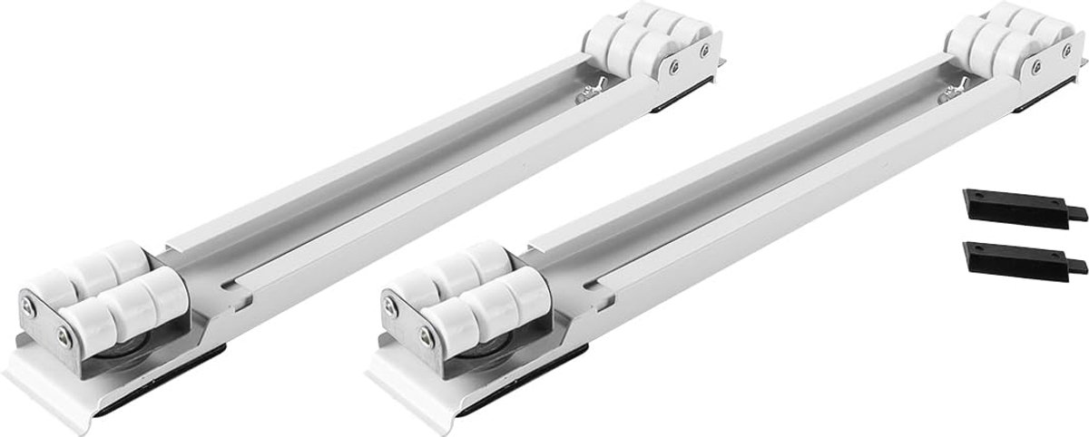 SnelShoppen - Universele verstelbare meubels wielen set, meubel trolley met rem, compact voor koelkast, wasmachine en droger, eenvoudig zonder install