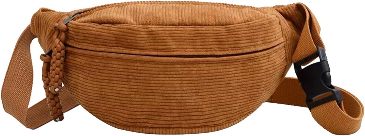 Heupzak 34 x 15 cm - Corduroy Schoudertas - Unisex - Ideaal voor sport en vrije tijd - ShopVlot