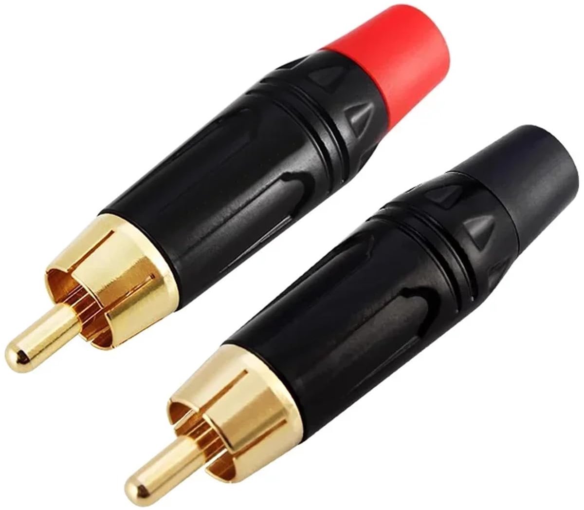 SnelShoppen - 2x RCA Plugs, Goud Geplateerde Audio Phono Solder Connectoren, RCA Jack Kabel Connectoren voor Audio en Video Verbindingen