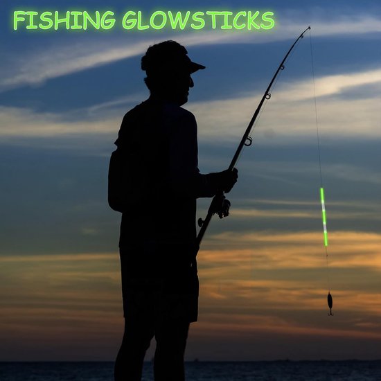 Knick Lights voor Vissen - 50 Stuks Glow Sticks voor Hengels, Ideaal voor Nachtvissen, Waterdichte Verlichting en Lichtgevende Float Poles — afbeelding 3
