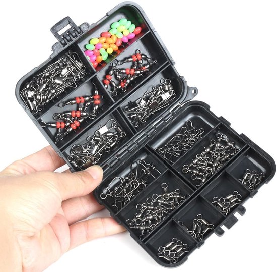 Vissersgereedschap Set met 140 Stukken Accessoires, Haakverwijderaar en Lijnverbinder voor Zeevisserij, Ideaal voor Sportvissen en Bait Hengelsport — afbeelding 4