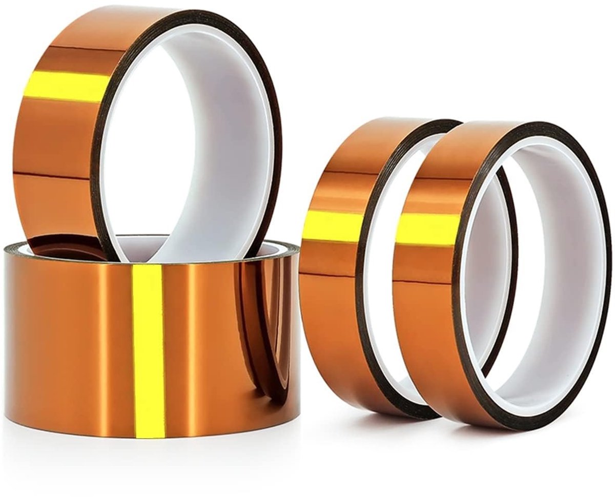 1 Roll 12mm x 33m Hittebestendige Isolatietape, Polyimide Film Tape voor Maskeren, Lassen en Elektrische Toepassingen