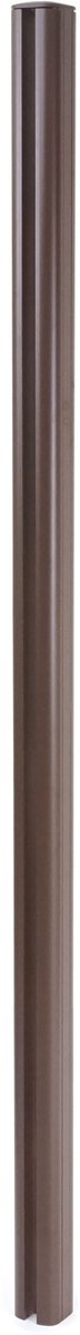 Aluminium paal Sarthe WPC-omheining, pijlerpaal, insteeksysteem 1,86m ~ bruin