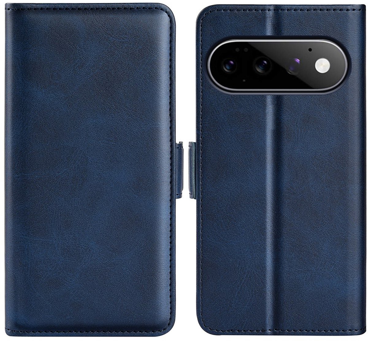 MobyDefend Hoesje - Geschikt voor Google Pixel 11 Pro - Luxe Wallet Book Case (Sluiting Zijkant) - Blauw