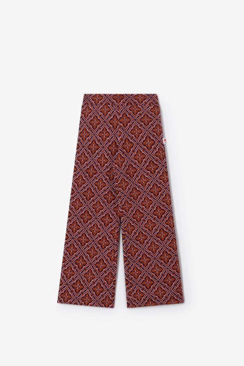 Sissy-Boy - Donkerrode straight leg legging met tile print