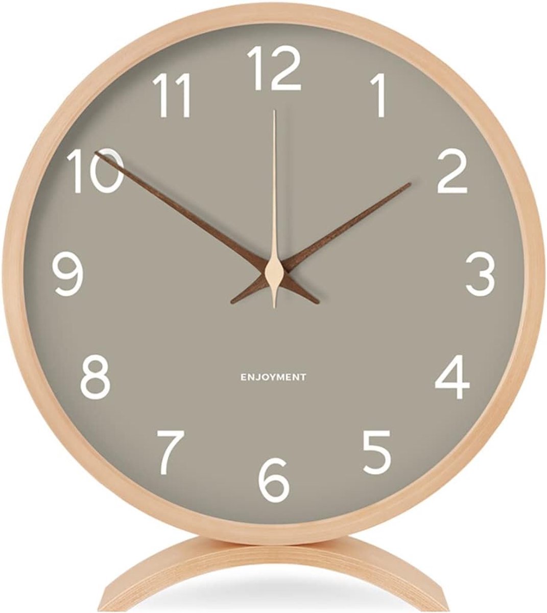 Tafelklok 8 Inch - Houten Decoratie - Stille Quartz Beweging - Perfect voor Woonkamer of Kantoor - ShopVlot