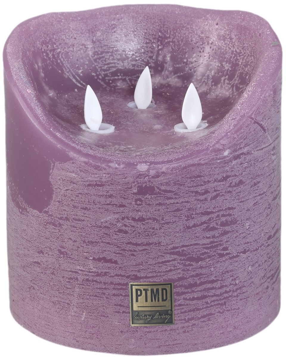PTMD Led-pilaarkaars op batterijen Xxl Lila 15 X 15 Cm Lila / Paars
