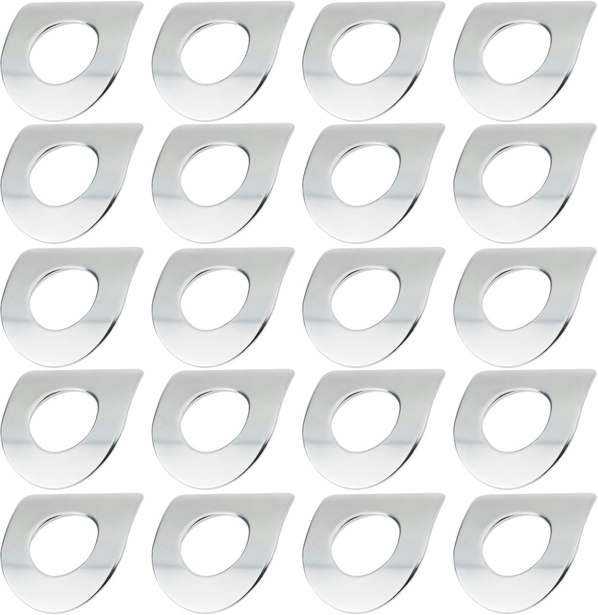 SnelShoppen - 20 stuks Voetsteun Pads Spring Washer 10mm Diafragma voor Harley-Davidson Motorfietsen - Trillingdempend, 20mm, 0,5mm Dikte, Compatibel,