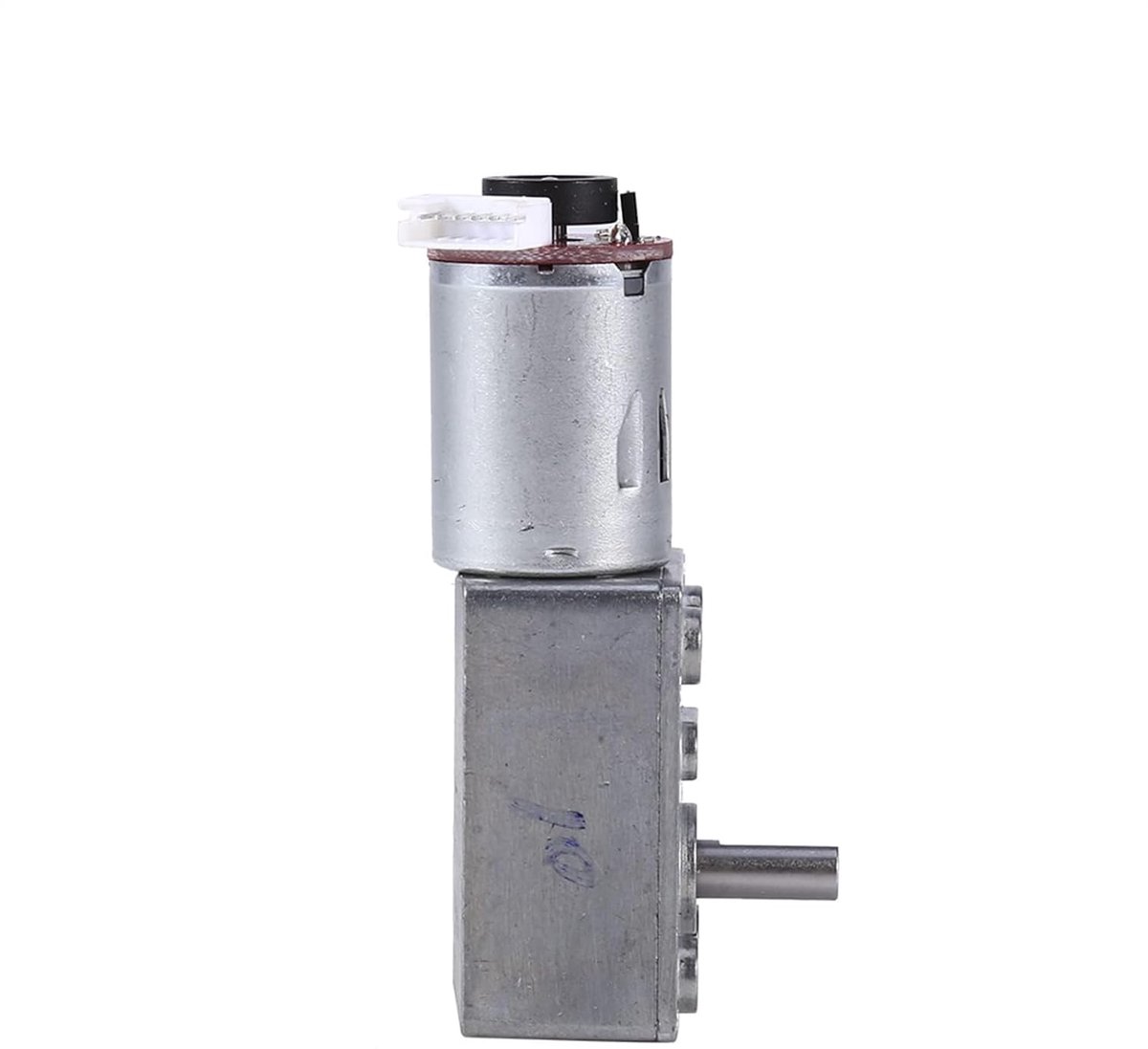 SnelShoppen - DC Worm Gear Motor 12V Hoog Koppel Reducerende Versnellingsbak met Encoder Sterke Zelfsluitende 6mm Uitgangsas (20RPM)