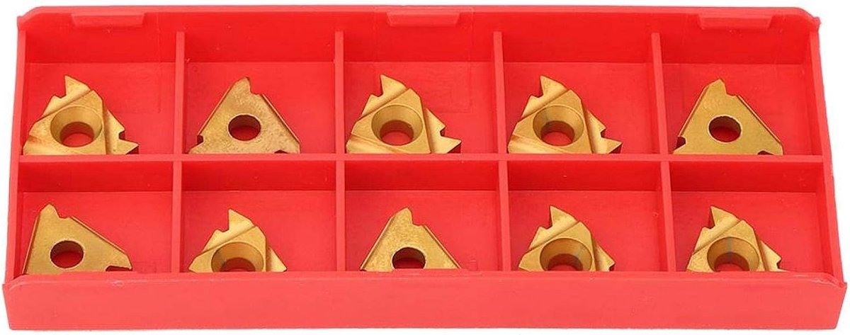 SnelShoppen - 16IR AG60 Carbide Inserts Voor CNC Draaibankbewerking - 10 Stuks Hoogwaardige Indexeerbare Carbide Snijsels voor Staal en Gietijzer