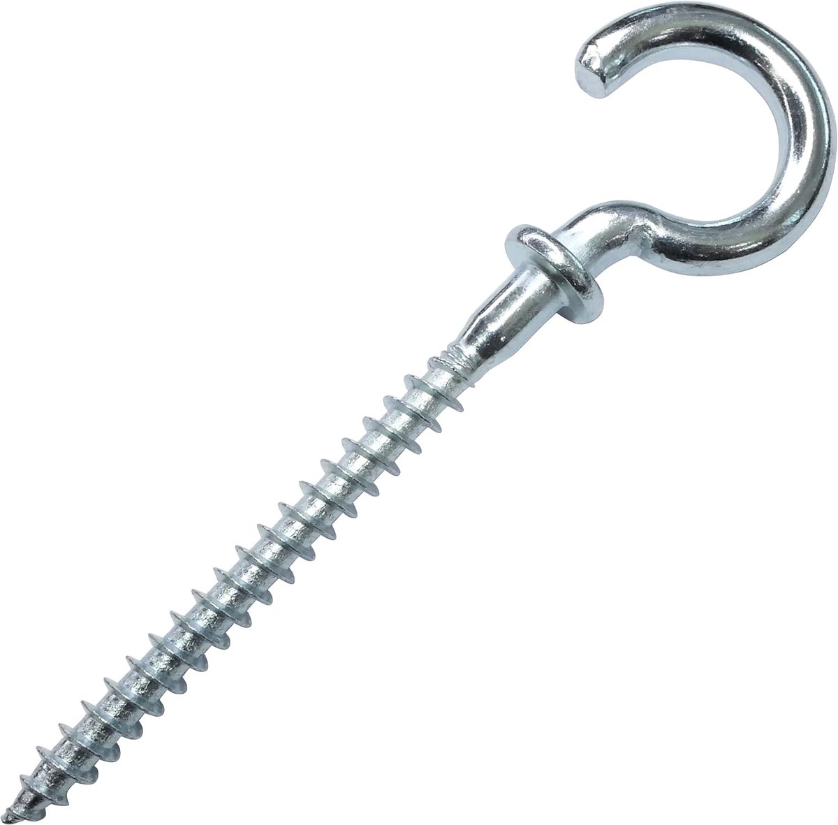 SnelShoppen - Set van 10 G-vormige schroefhaken voor hout met ring - Ø4,9x84 mm - gegalvaniseerd staal - voor wand- en plafondmontage, ideaal voor hui