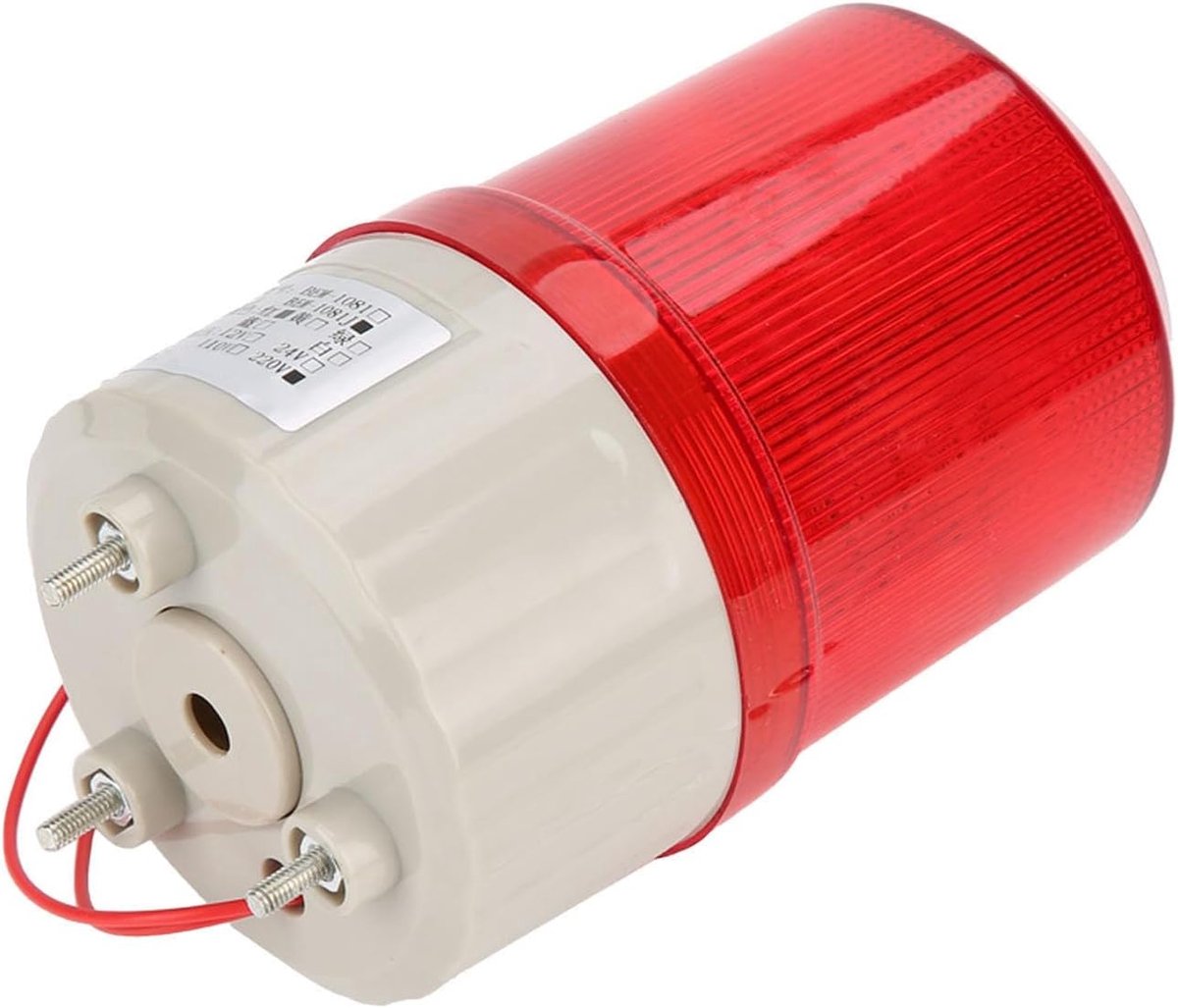 SnelShoppen - Industrieel Indicator Alarm Ronde Waarschuwingslicht 220V Geluidsalarm Systeem Rotating Nood LED Flitslicht - Gyrophare 220V Buiten