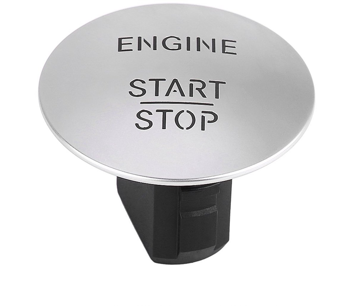 SnelShoppen - Keyless Go Start Stop Drukknop Motor Contact Schakelaar 2215450714 Zilver voor Auto's, Hoogwaardige Kwaliteit, Eenvoudige Installatie, D