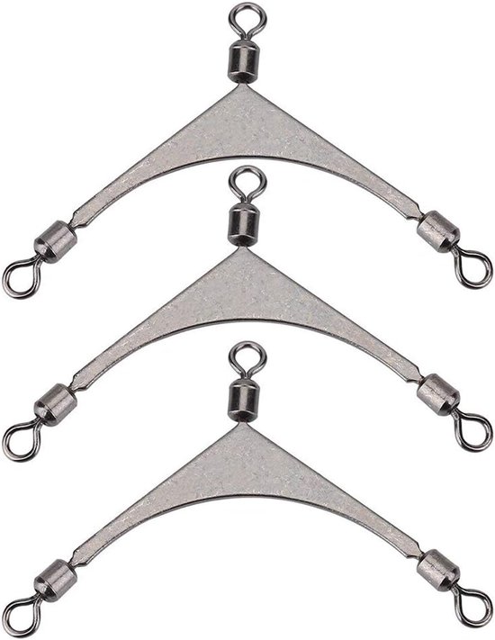 VT Goods - Visserswervel - Crossline Fishing Rolling Swivel - Driehoekig ontwerp - 6# - Verhoogt de vis efficiëntie - Geschikt voor verschillende va.. van Merkloos — afbeelding 2