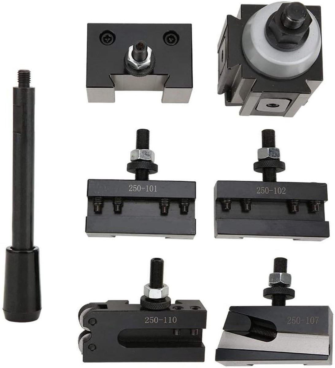 SnelShoppen - Snelle Toolhouder Set - Vijf-Klem Piston Toolhouder - Snelle Verandering - US Wedge Type - Geschikt voor Draaimachines - Accessoire voor