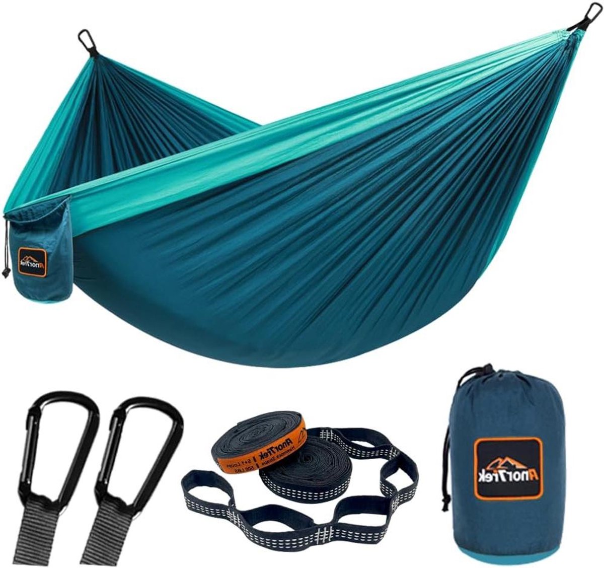 Camping Hangmat - Reis Hangmat - Ontspannen Buiten - Lichtgewicht Nylon - 280x140 cm - Blauw