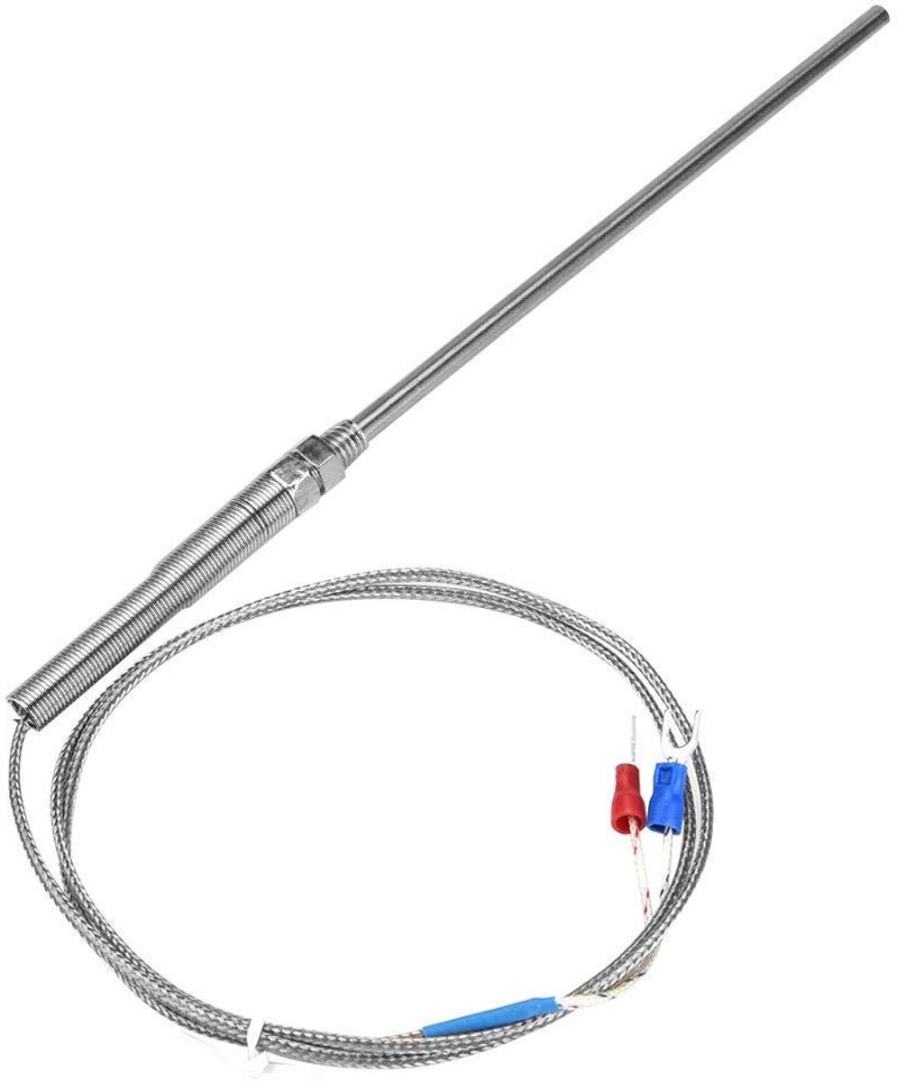 Sensoren voor thermokoppelsensor, Keenso temperatuurregelaar, thermokoppelsensor, type K, hoge temperatuur (1 m) - ShopVlot