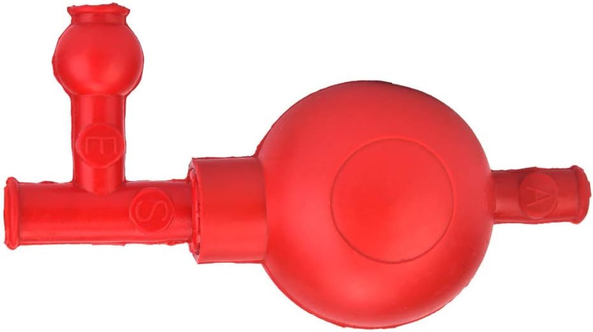 SnelShoppen - Rubber Pipette Filler 3 Ventielen Lab Rubber Suction Balloon Veilig Kwalitatieve Pipette Vuller voor Agrarische Chemische Laboratoria (R