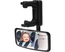 Achterbankspiegel voor baby's - 360° draaibaar - met haakclip - veilig onderweg voor je kindje - m-winkel