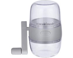 Nut Chopper - Portable Manual Nut Grinder with Hand Crank For All Nuts - Hand Held Food Shredder Cutter Mincer Blender Meat Grinder Kitchen Tool for Making Toppings - Grey