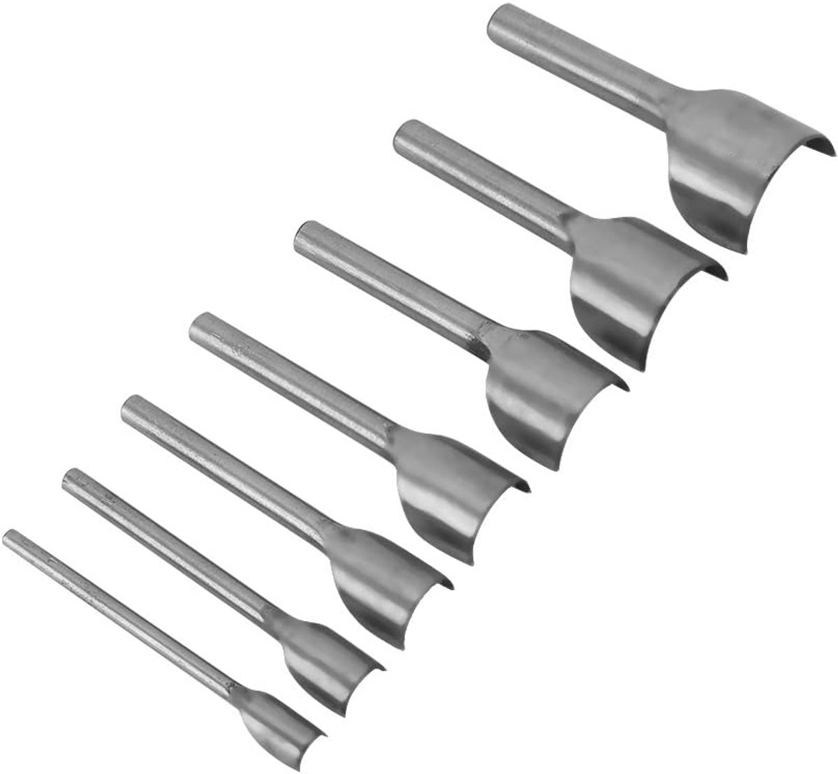 SnelShoppen - 7-delige DIY Leer Snijset - Halfronde Perforator voor Lederen Crafts - Sterk Staal - Perfect voor Portemonnees, Riemen, Handtassen en Me