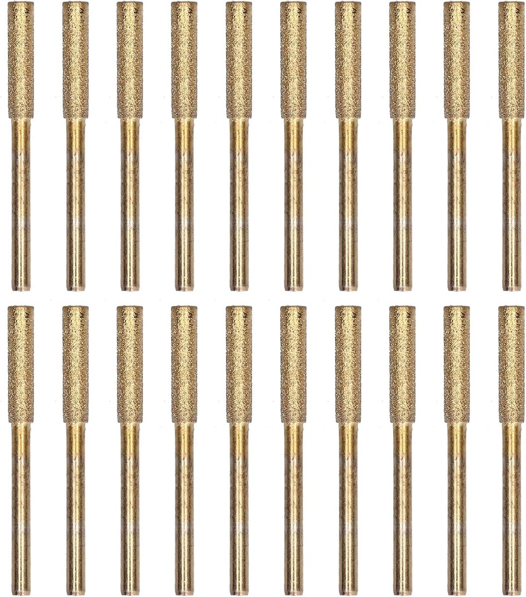SnelShoppen - 20pcs Kettingzaag Slijper Burr Kettingzaag Slijper Zaagketting Slijper Multi Maat Bestand Kettingzaag Graveren Slijper (Goud)