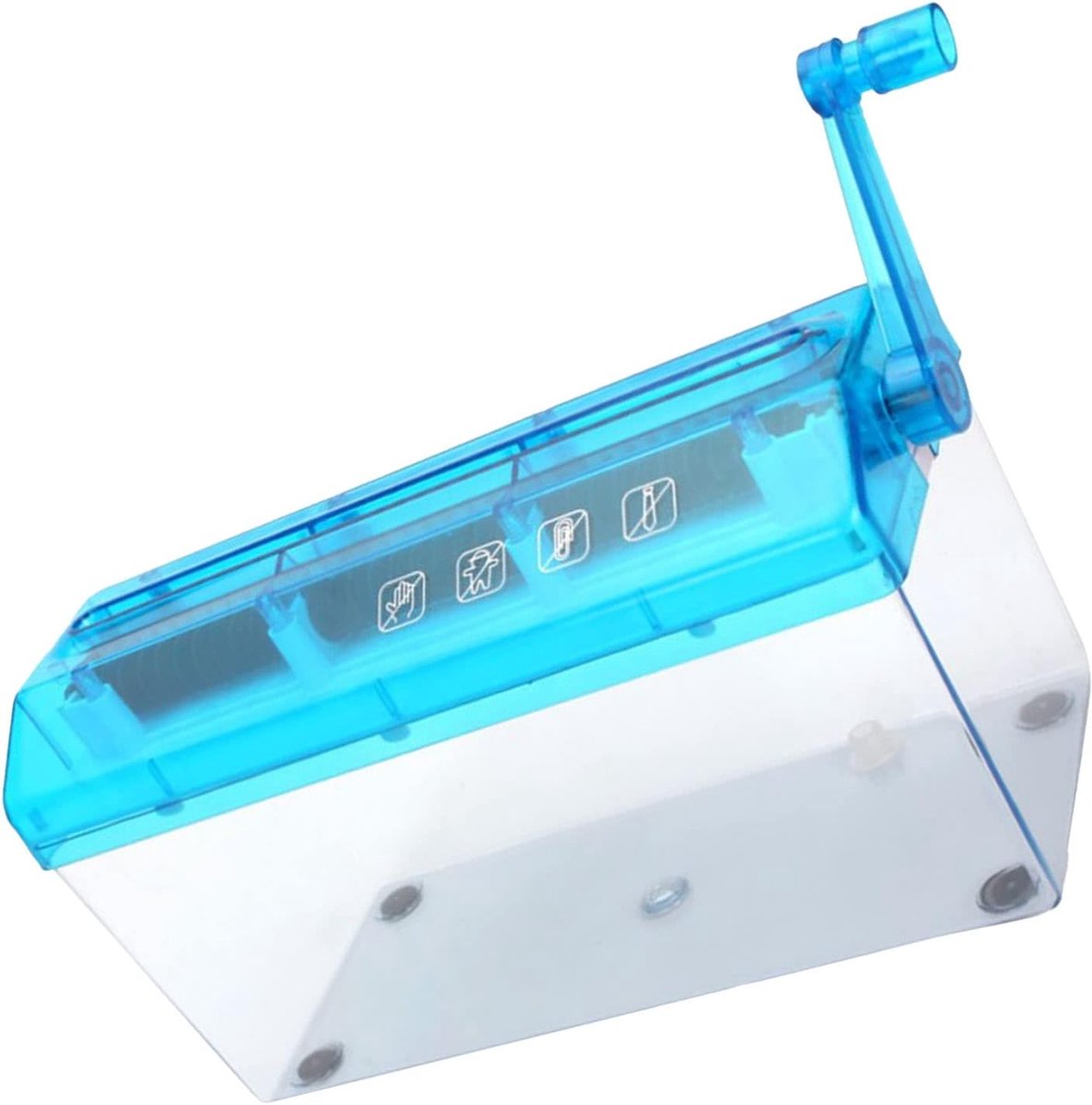 Paper Shredder - Breed inzetbare versnipperaar - Blauw - Handmatig gebruik voor kantoor - ShopVlot