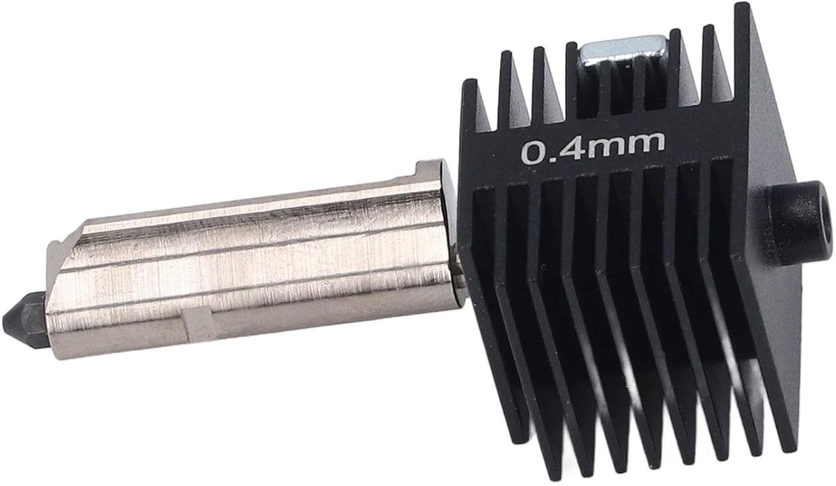 SnelShoppen - Hotend Montage Kit voor 3D Printer, Vervangbare Hardstalen 0.2mm en 0.4mm Mondstuk, Geschikt voor Bambu Lab A1 en A1 Mini