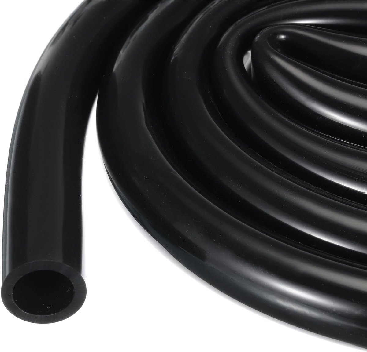 SnelShoppen - 6.5ft Siliconen Slang 4.8mm ID 8mm OD Zwart Industrieel Plastiek Tubing Pure Siliconen Hoses voor Pomp Siphon Afvoer Irrigatie Brouwen