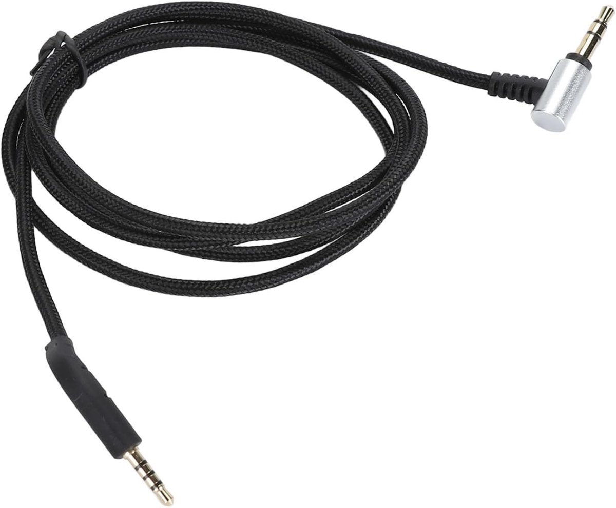 Vervangingsaudio-upgrade kabel 90cm - geweven nylon - onafhankelijke shielding - duurzaam en knoopvrij - ShopVlot