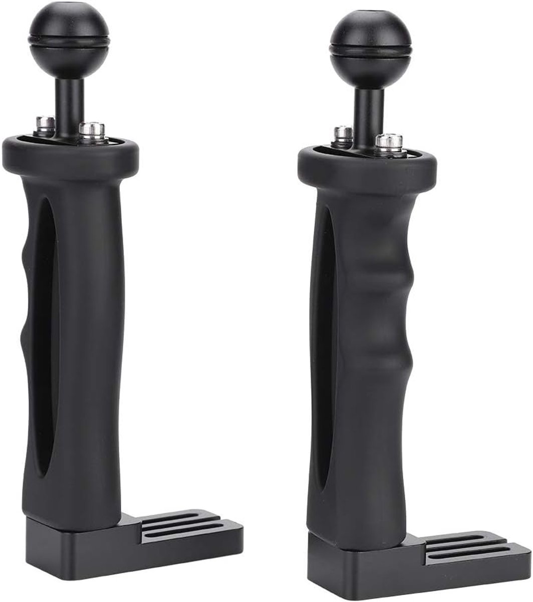 SnelShoppen - Dual Handgrepen Aluminium Behuizing voor Onderwatercamera - Grip 25 X 18 X 6 cm - Licht en Sterk - Ideaal voor Onderwaterfotografie