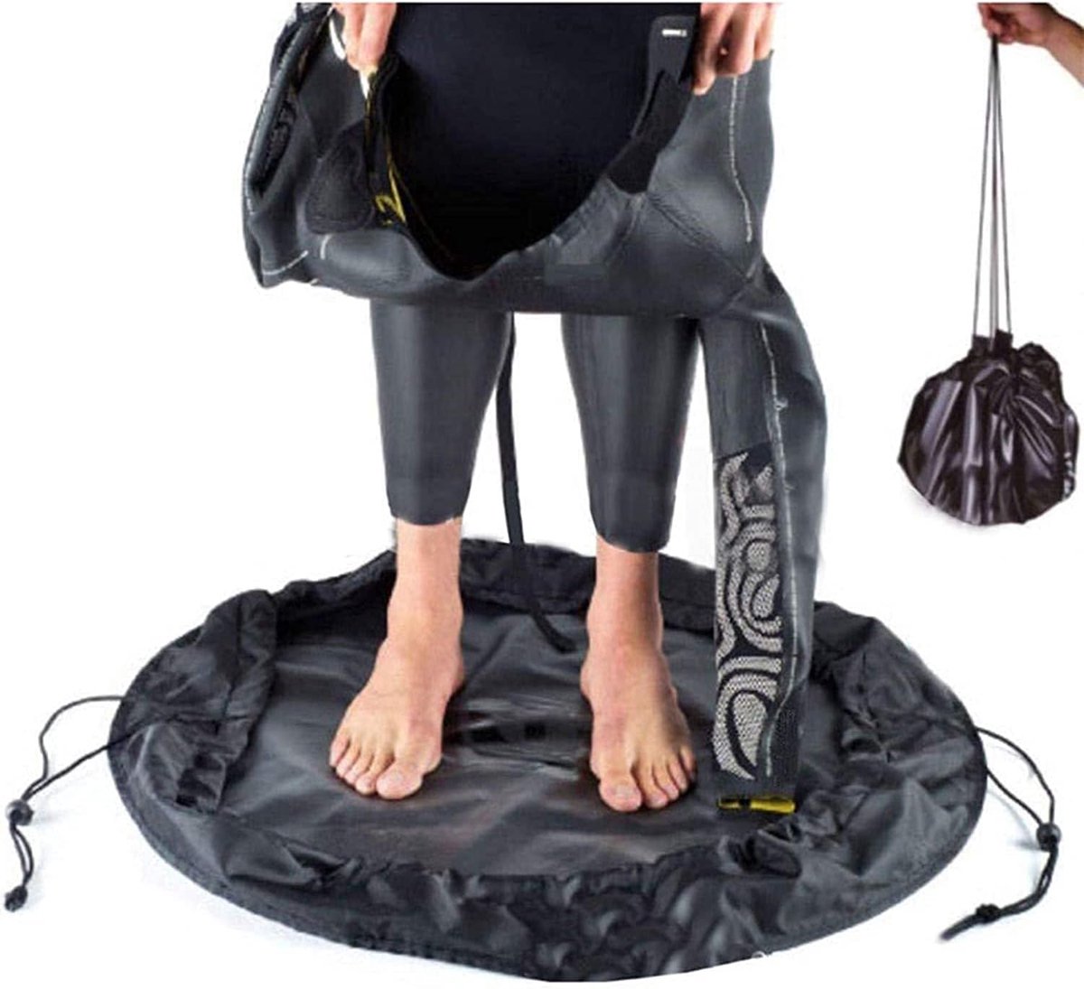 SnelShoppen - Wetsuit Verander Mat - Waterdichte Droge Tas met Schouderriem - Ideaal voor Strand, Surfen, Buiten Water Sporten - 75 cm