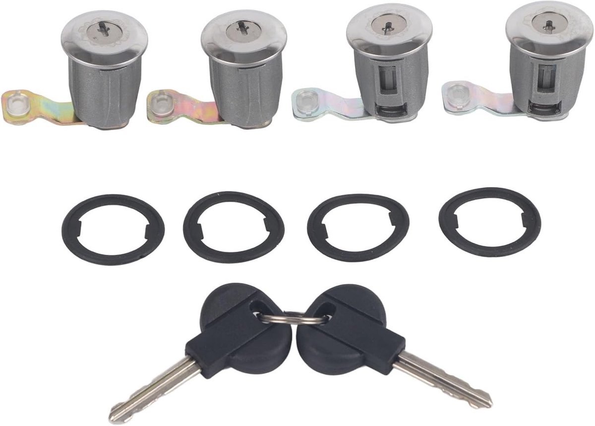 SnelShoppen - Car Deurslot Cilinder met Sleutels, 252522 Deurslot Cilinder Set, Auto Slot Vervanging voor Partner (3 Slot Cilinders)