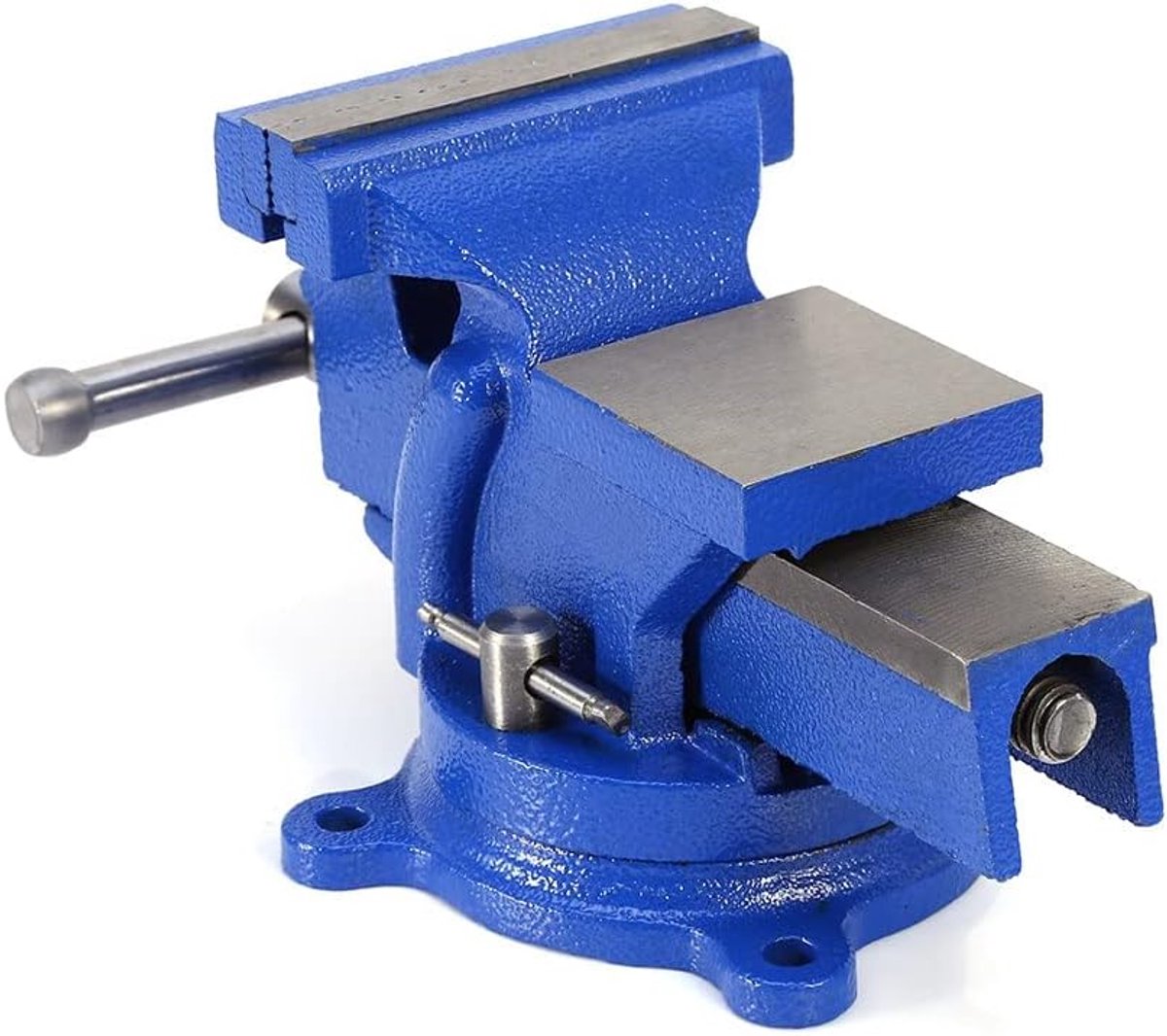 SnelShoppen - Heavy Duty 360° Bankvise, 4 Inch Vise 100mm Klem, Multifunctionele Draaiende Basis Vise voor Schuren, Snijden, Lijmen, Werkplaats Gereed