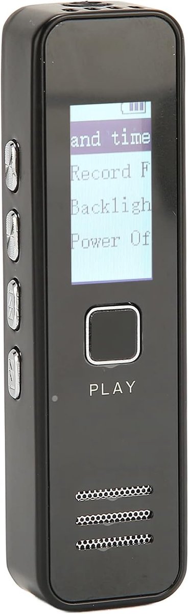 SnelShoppen - Digitale Voice Recorder - Stem Geactiveerde Recorder met Display - Mini Draagbare HD Audio Dictafoon voor Opnamen, Vergaderingen, Lessen