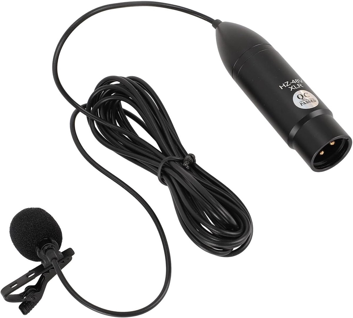 SnelShoppen - Lavalie Microfoon met Phantom Power, Omnidirectionele Microfoon met Geluidsreductie, XLR Interface, Ideaal voor Opnames, Interviews en T