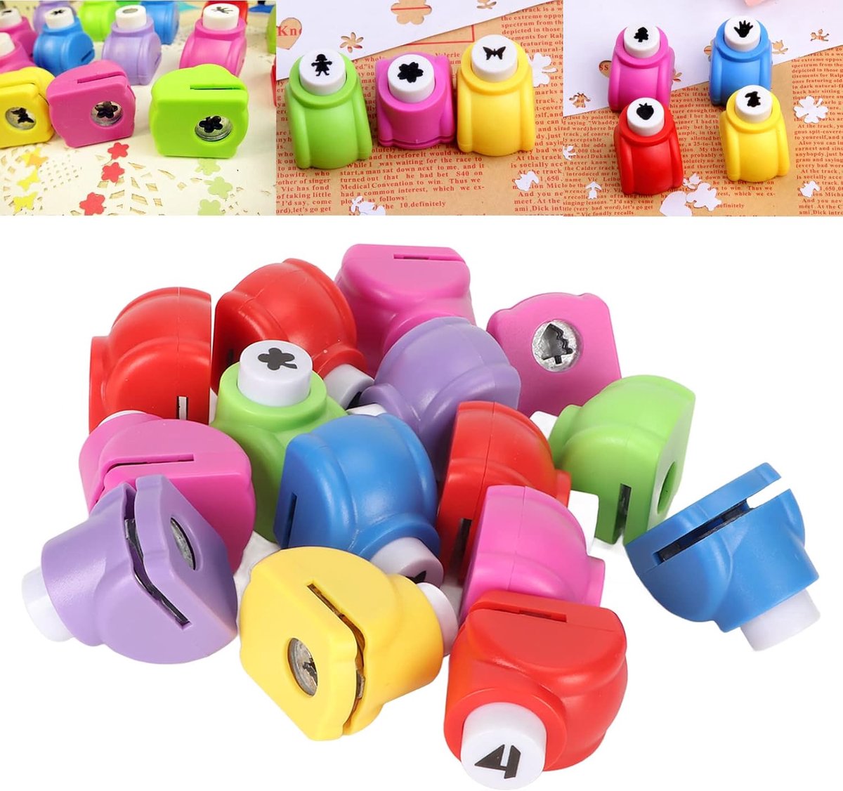SnelShoppen - 15Pcs Stansset voor Papier - Creatieve Knipvormen voor Scrapbooking en Wenskaarten - Stimuleert Kinderen's Fantasie - ABS en Legeringsma
