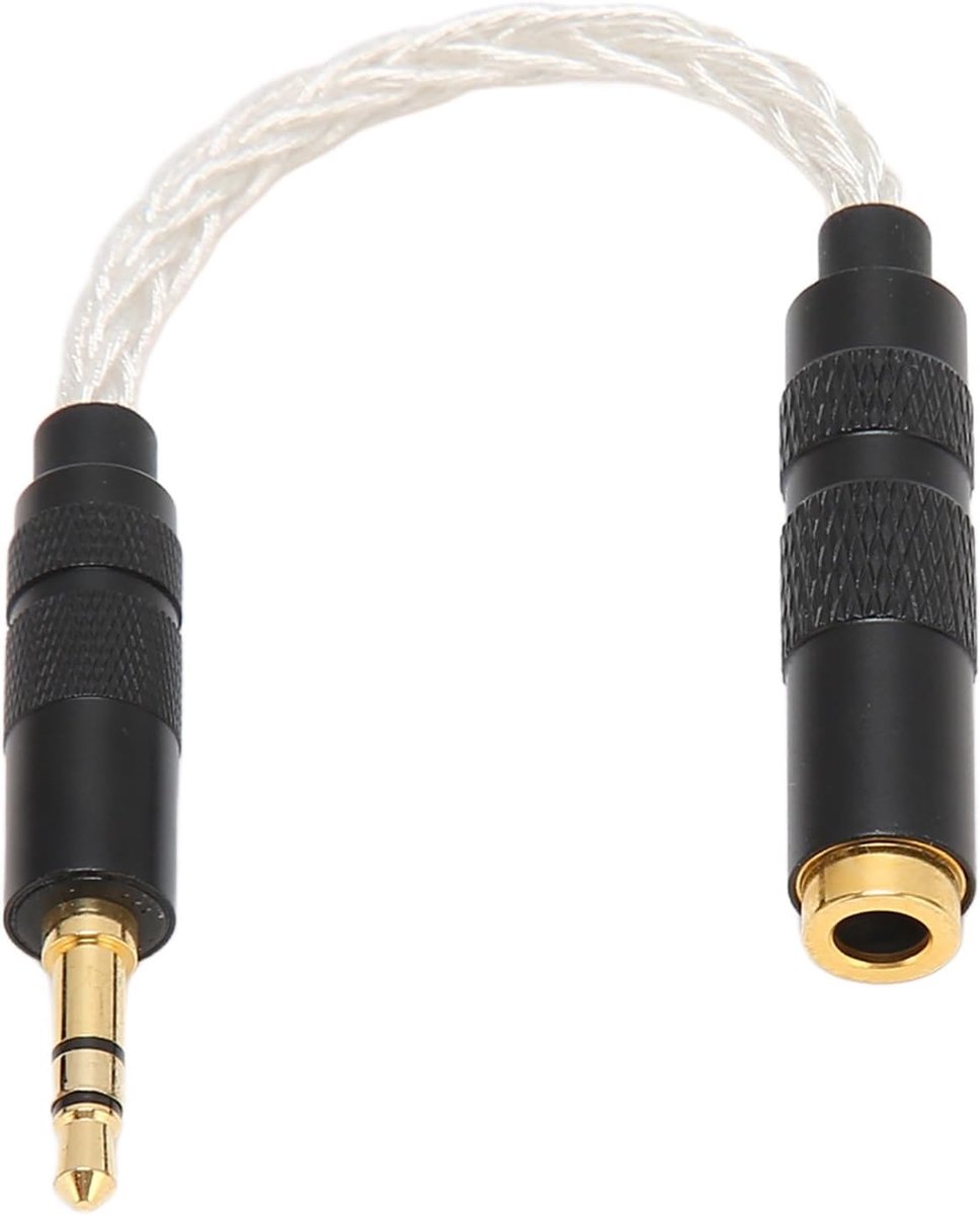 SnelShoppen - 4.4mm Vrouw naar 3.5mm Man Adapter Kabel, Goud Geplateerd 4.4mm Gebalanceerde Vrouw naar 3.5mm Man Stereo Kabel, Hoofdtelefoon Adapter K
