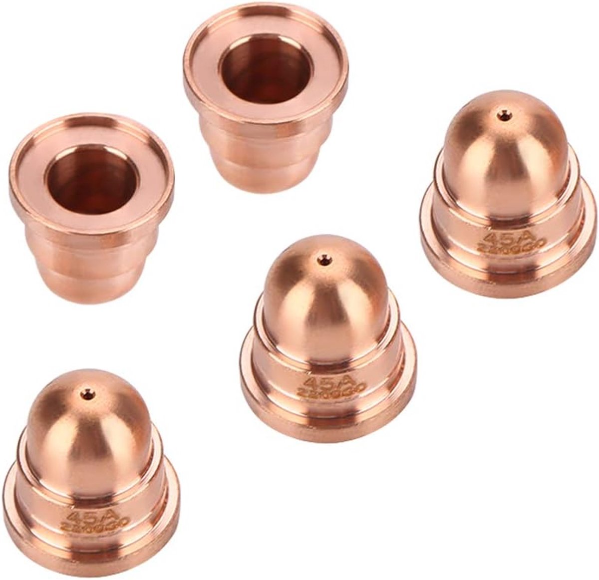 SnelShoppen - Pcs Plasma Snijbranders, 220930 Fakkel Tips Verbruiksartikelen 5 Stuks Voor MAX65 Snijmachine, Premium Tellurium Koper, Voor Het Snijden