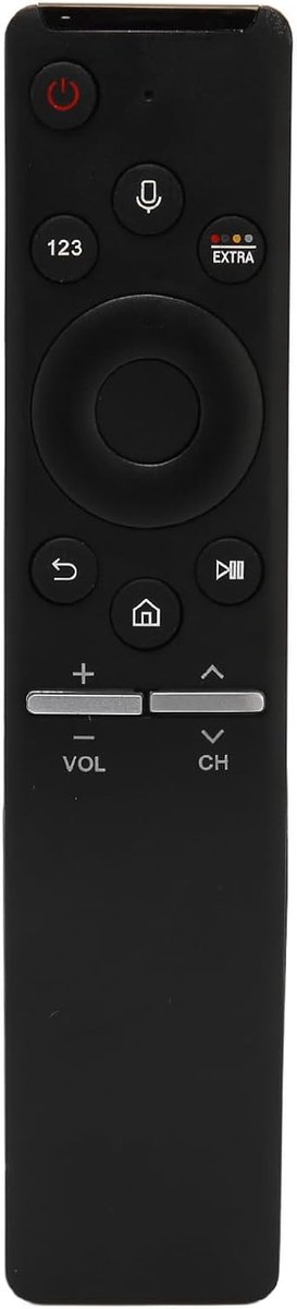SnelShoppen - Vervangende Bluetooth Stemafstandsbediening voor TV, Geschikt voor Diverse Modellen, Eenvoudige Installatie, Inclusief Stemcontrole, Zwa