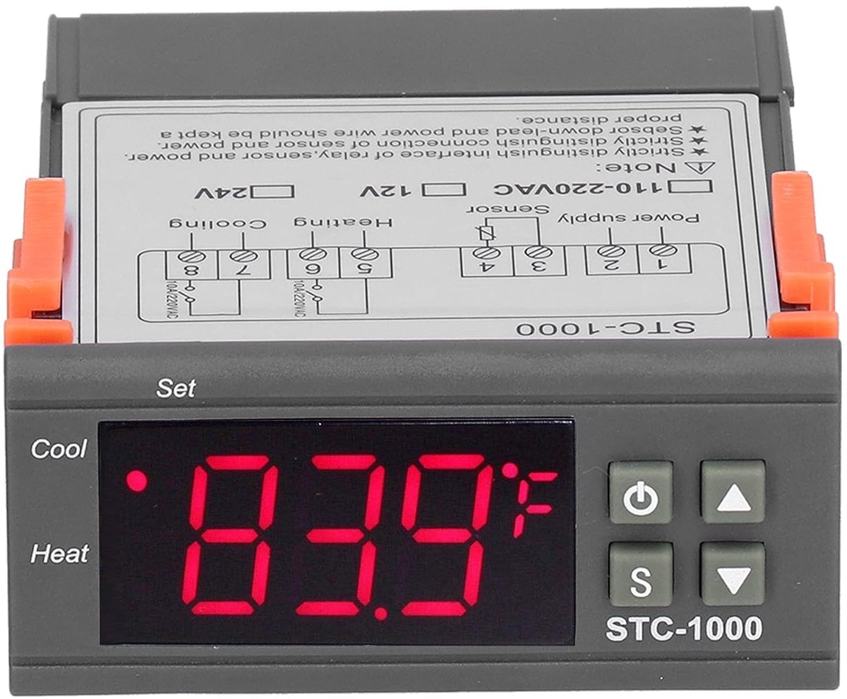 SnelShoppen - Digitale Temperatuurregelaar STC-1000 Thermostaat voor Koelen en Verwarmen met Sensor voor Koelkast en Fermentator AC