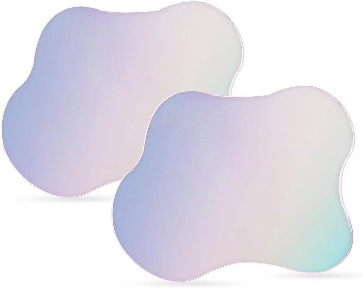 SnelShoppen - 2Pcs Acryl Onregelmatige Coasters, Felgekleurde Drinkonderzetters Cloud Vorm Decoratieve Schalen voor Tafelblad Eetkamer Koffietafel Keu