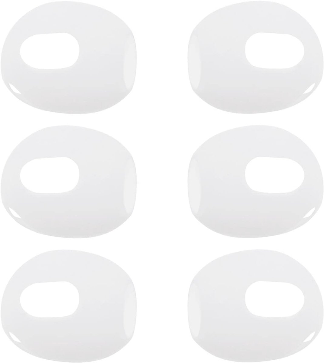 SnelShoppen - 3 Paar Silicone Oorkappen Antislip Zachte Hoofdtelefoon Covers Oorpads Geschikt voor Draadloze Bluetooth Oordopjes Wit voor Sport, Hardl