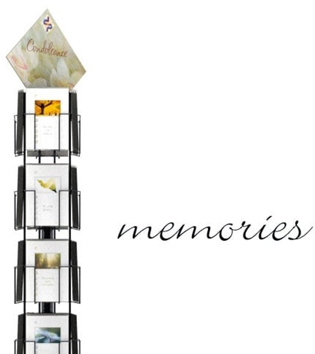 Memories 11x17cm complete serie inclusief display in bruikleen, topkaart en backcards